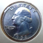 1958-D Washington Quarter - 90% Silver - LUSTROUS AU/BU