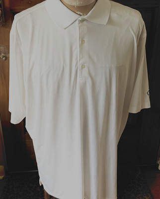 F&G 3XL Men Golf Polo Shirt White Murfield Village GC Dublin, Ohio Stretch Poly