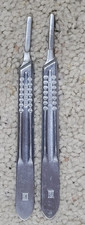 Lot of 2 - Vintage Bard-Parker Scalpel Handle – Aluminium, No. 4, Made in USA