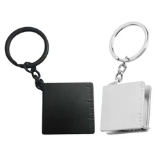 Fashionable Modern Designs Keychain 80cm Steel Ruler Alloy For Stylish Accessory