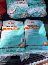 2 pack HDX Multi-Purpose Terry Towels 14'' x 17'' 72 Pack Home, Auto Shop
