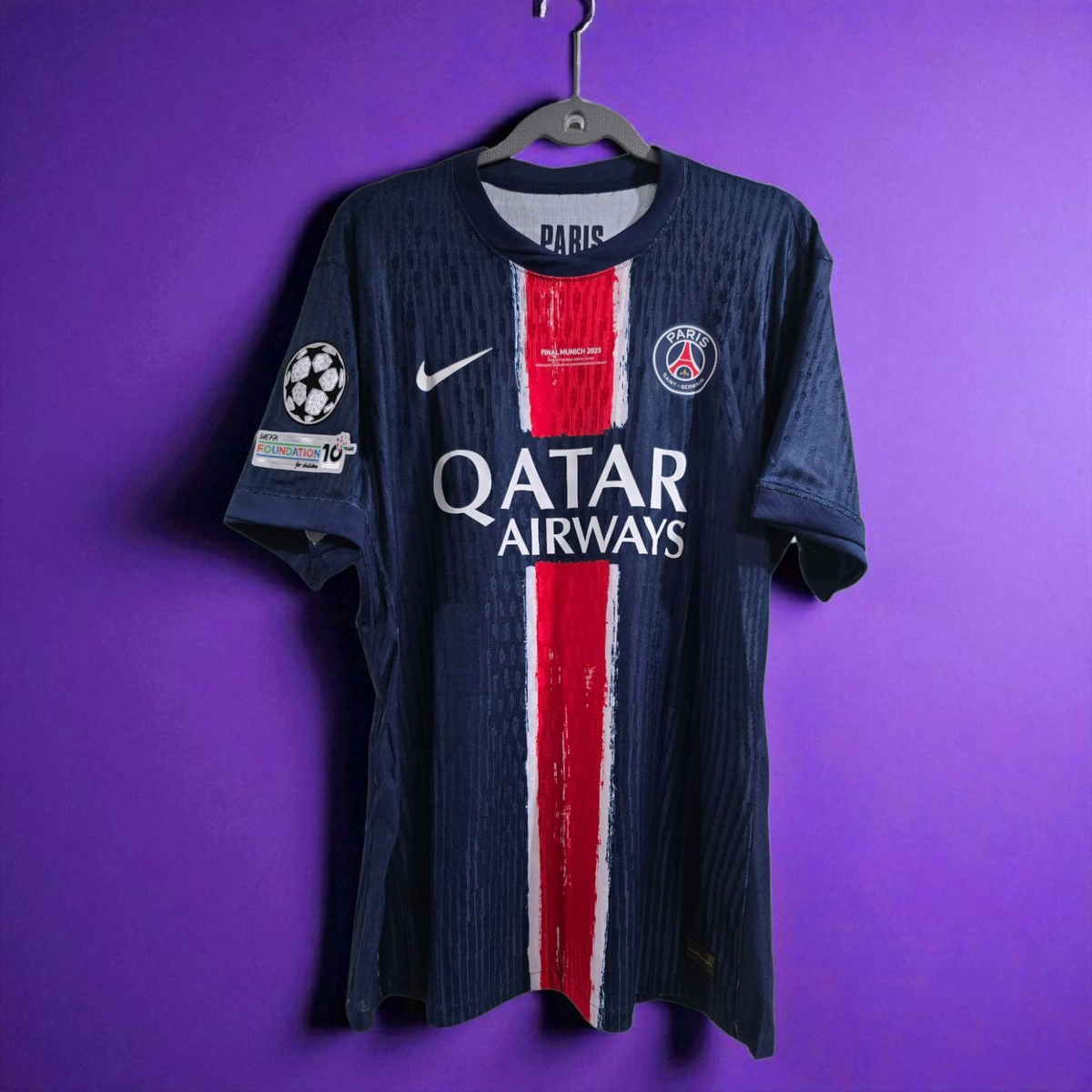 パリ・サンジェルマン D. DOUÉ 14 シャツ　L PSG - PARIS SAINT-GERMAINT F.C. HOME UEFA - D.DOUÉ # 14 - 2XL (Run
