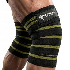 Knee Wraps for Weightlifting - 80" Elastic Knee Straps for Squats and Weight ...