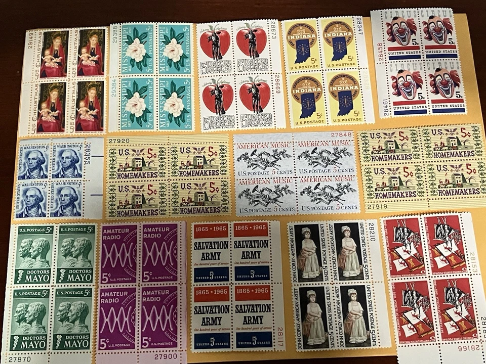 Vintage Mint Postage Stamps MNH Mint Never Hinged Lot From The 1960’s - Image 2 of 4