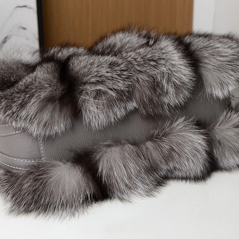 100% Real Fox Fur Handbags Silver Fox Fur Bag Real Fur Handbag Women's Bags - Image 4 of 4
