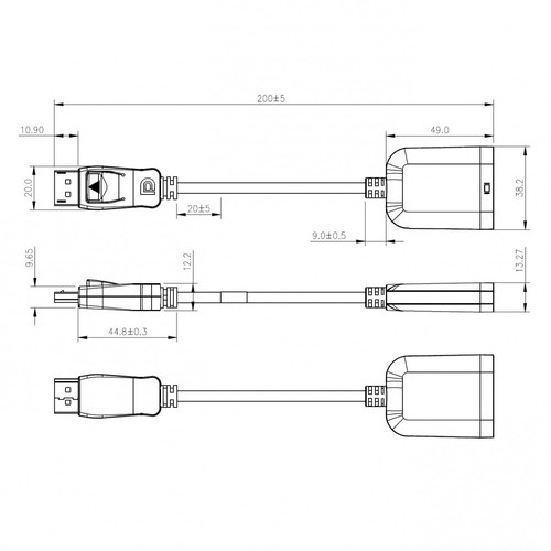 DisplayPort 1.4 (Male) To HDMI 2.0A (Female) Active Adapter (030-1314-000) - Picture 3 of 6