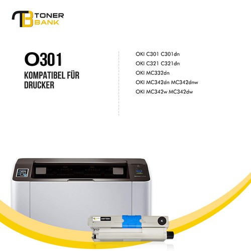 5 toners XXL compatibles pour OKI C301DN C321DN MC332DN MC342DN MC342DNW C301 C321 - Photo 3/11