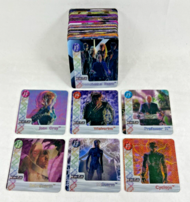 MARVEL X-MEN MOVIE Artbox 2000 ACTION FLIPZ Card Set 40 w/ 4