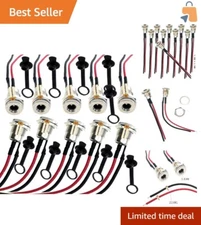 10-Pack Flame Retardant 5.5x2.5 mm 10A DC Power Jacks - Easy Install Connectors