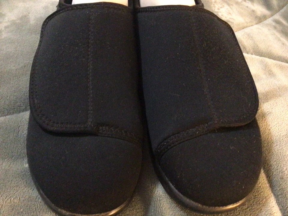 Propet Mens Black Cush N Foot M0202 Round Toe Casual Slip-on Slipper 11M Shoes - Image 3 of 4