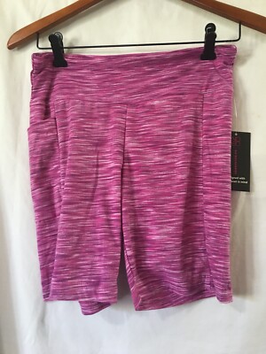 New No Boundaries Juniors Women's Biker Shorts with pocket Space Dye Pink S,M