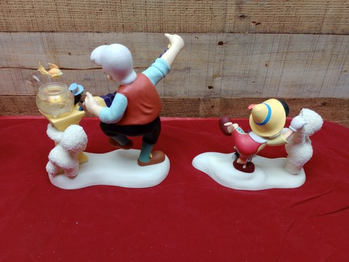DEPT 56 SNOWBABIES DISNEY "Dance and Be Happy" Pinocchio and Geppetto - Picture 3 of 7