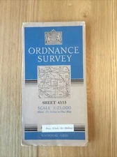 1950 Ordnance Survey Provisional First Series Cloth Map 43/15 Tissington