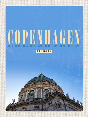 Holzschild 30x40 Retro Copenhagen Denmark Schloss  Wand Deko Cafe Sammler Gesche