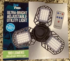 TOTAL VISION ULTRA-BRIGHT ADJUSTABLE LIGHT WITH REMOTE SOLAR OR DC CHAREABLE
