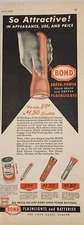 1947 Print Ad Bond Solid Brass and Copper Flashlights & Batteries New Haven,CT