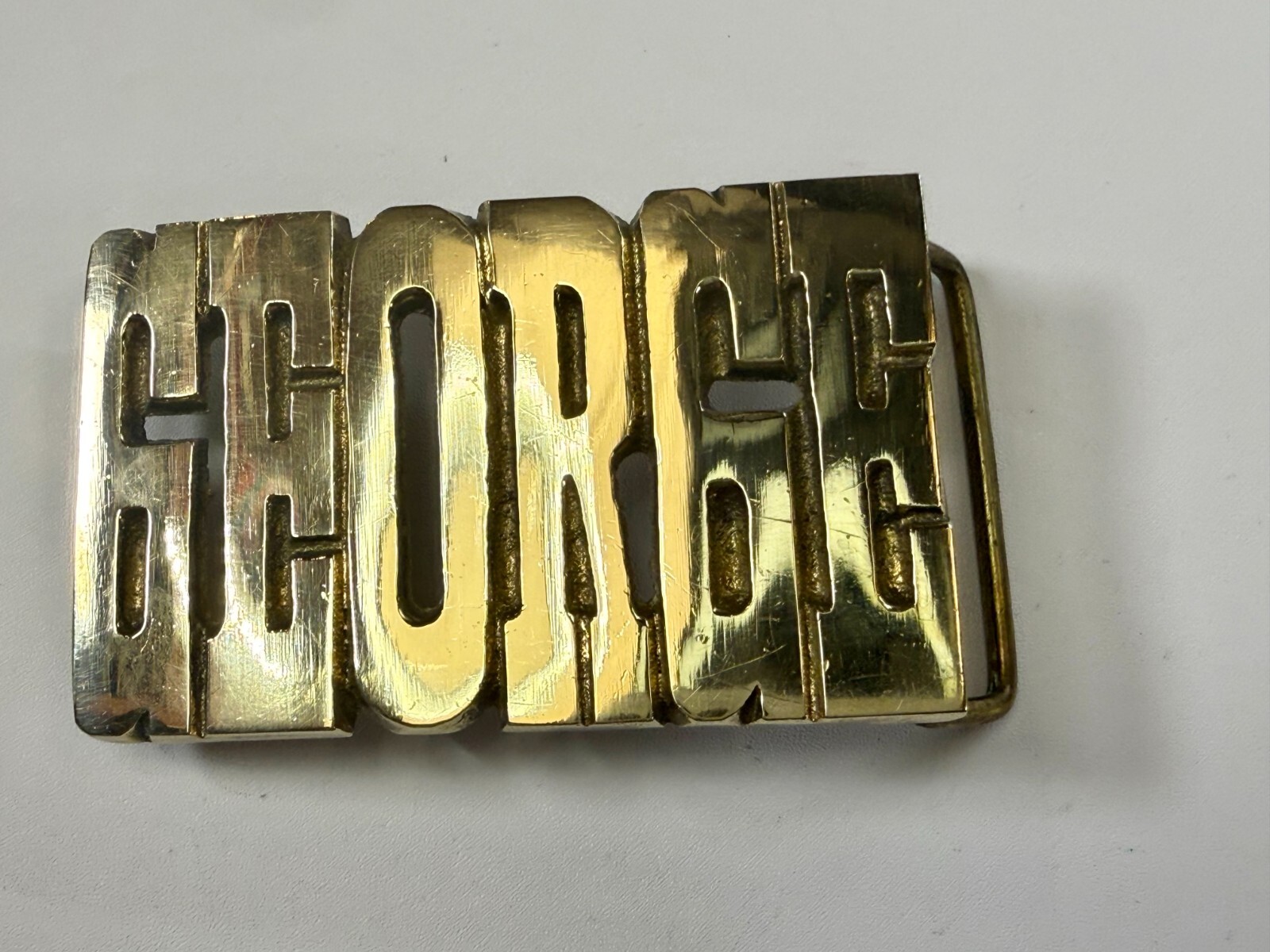 Custom Name GEORGE Block Letter Solid Brass Vinta… - image 19