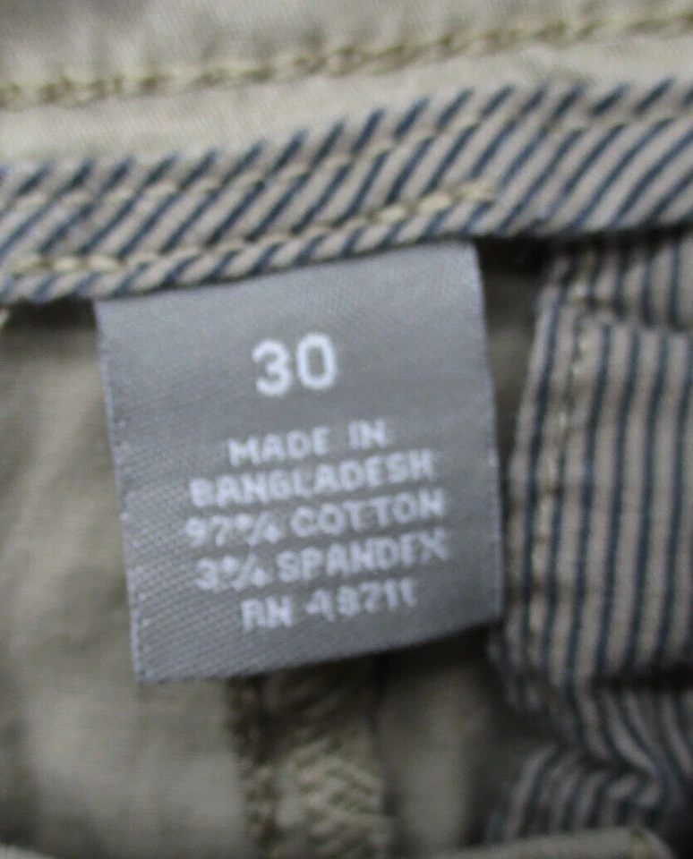 Short masculino Falls Creek chino 30 bege cor sólida mistura de algodão stretch - Imagem 3 de 4