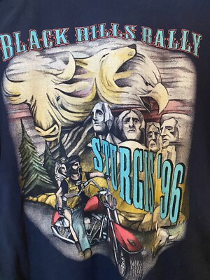 VTG 90s Harley Davidson Motorcycle T-Shirt X Large Sturgis 1996