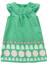 Gymboree Girls 3T Island Cruise Green Geo Print Dress NWT
