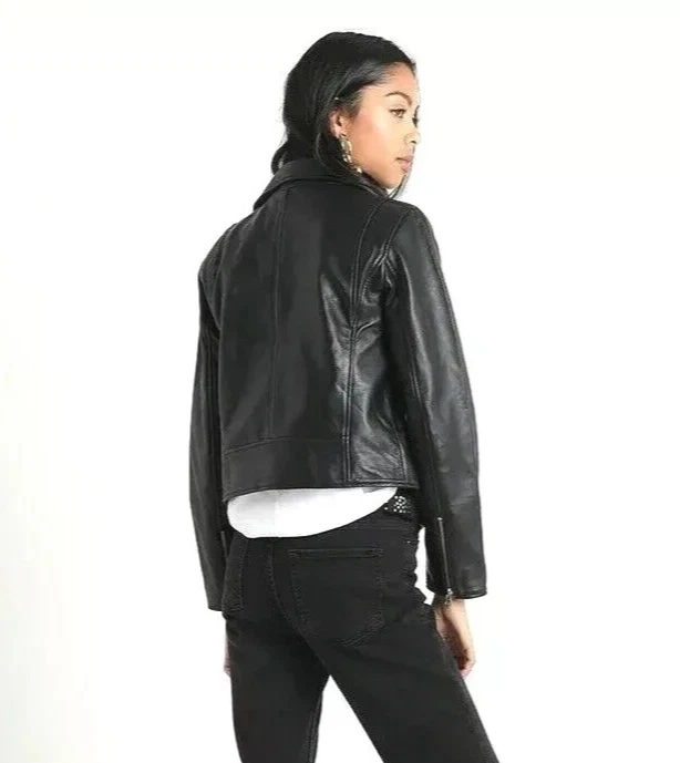 LEVI'S 100% AUTHENTIC LEATHER BIKER JACKET "CLEARANCE £79. " SIZE Medium - Image 2 of 4