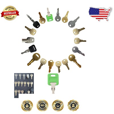 Versatile 18-Key Security Keyring Set - Perfect for Elevators, Cabinets, and RVs
