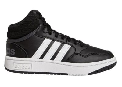Big & Little Kid's Adidas Hoops Mid 3.0 K Core Black/Cloud White/Grey Six GW0402