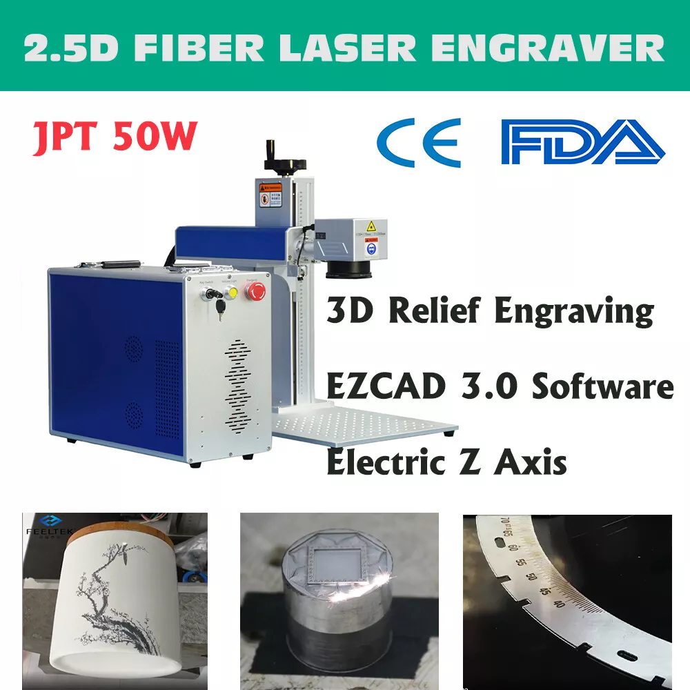 SFX Laser Marking Machine Desktop JPT 20W/ 30W/ 50W Metal Marking Metal  Engraving Plastic Marking Fiber Laser Engraver