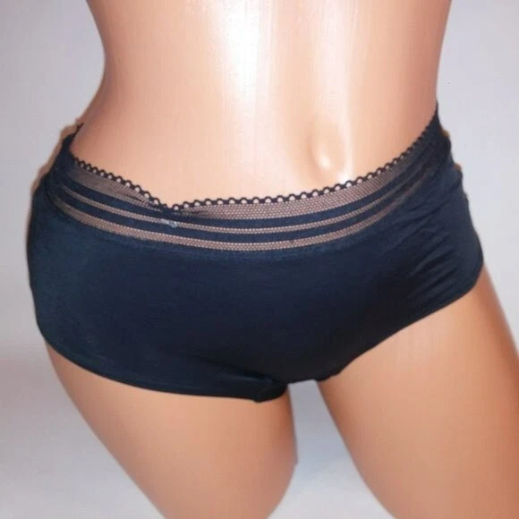 Freya 胸罩套装 US 30G 英国 30F 小号内裤黑色无衬里蕾丝钢圈新品 — 第 4/4 张图片