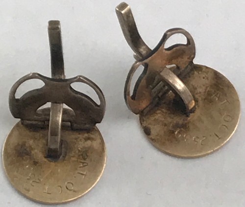 ANTIQUE GOLD FILL TINY CUFFLINKS 1859 SHIRT STUDS? - Picture 4 of 4
