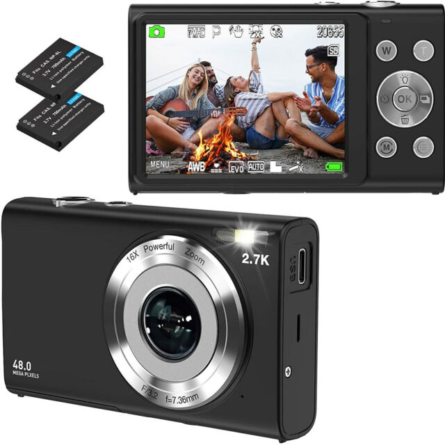 Tragbar Digitalkamera 48MP 2.7K HD 16x Digitale Zoom Videokamera Recorder Camera