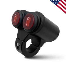 7/8'' 22mm Motorcycle Handlebar Headlight Fog Spot Light Dual on off Switch 12V