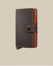 SECRID MINIWALLET MATTE TRUFFLE/ ORANGE. COMPACT IN SIZE LARGE IN STORAGE
