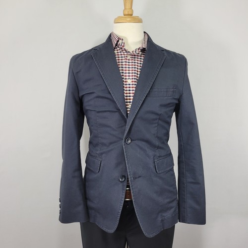 Blazer Capobianco Navy 2 Boutons - Taille 50IT (40UK), 100% Coton, Occasion Très Bon état