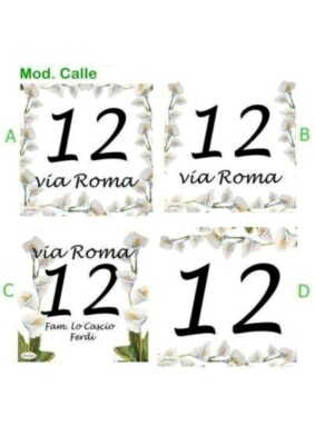 Targa Ceramica Numeri Civici Personalizzabile 20x25 Cm – Smaltata A 800° Con Kit Di Montaggio, Colore Verde
