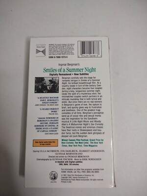 Smiles of a Summer Night (VHS, 1993) Ingmar Bergman Remastered