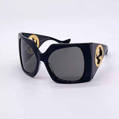 NEW GUCCI GG1255S 001 BLACK OVERSIZED SUNGLASSES GUCCI GG 1255 S GUCCI GG1255S/002 - Sunglasses main image 2