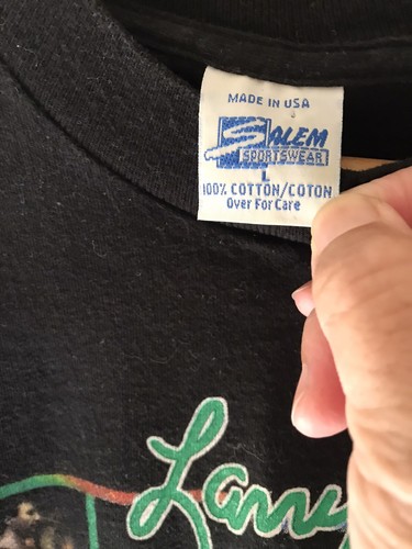 T-shirt vintage Salem Sportswear NBA Larry Bird made in USA punto singolo L RARA! - Foto 7 di 9