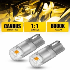 AUXITO T10 LED Side Marker Light Bulbs Amber 168 194 192 2825 Canbus Error Free