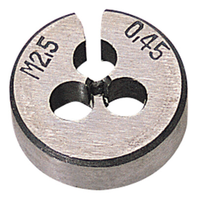 Draper 2,5 mm M2,5 x 0,45 Rundmatrize 13/16 Zoll Außendurchmesser Kohlenstoffstahl 83804
