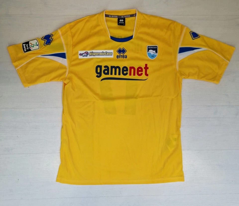 4800/355  ERREA PESCARA MAGLIETTA MAGLIA GARA 11/12 THIRD GIALLA 10 VERRATTI - Immagine 2 di 2