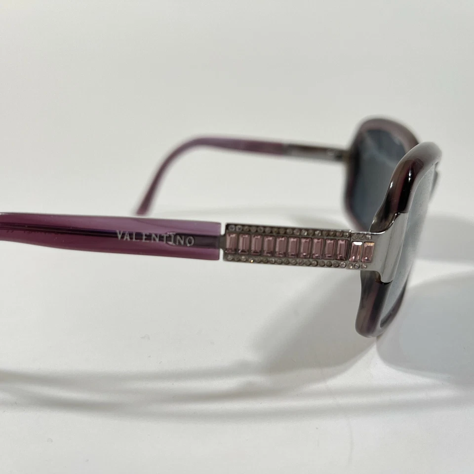 Valentino V5520/s 0ALF Eyeglasses Frames Purple Oval Bedazzled Rhinestones 110 - Image 4 of 4