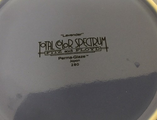 Fitz & Floyd Vintage 1980s “Total Color Spectrum” Bowls & Saucers - Lavender - Picture 7 of 8