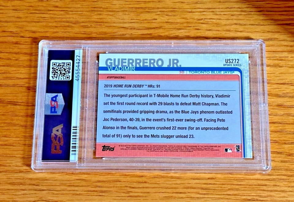 VLADIMIR GUERRERO JR. 2019 Topps Update US272 PSA 10 Rookie RC 150th Anniversary - Image 2 of 2