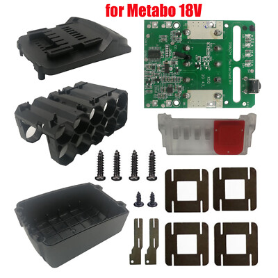 For Metabo 18V 20V Lithium Battery Case Plastic Housing Shell PCB Circuit Board