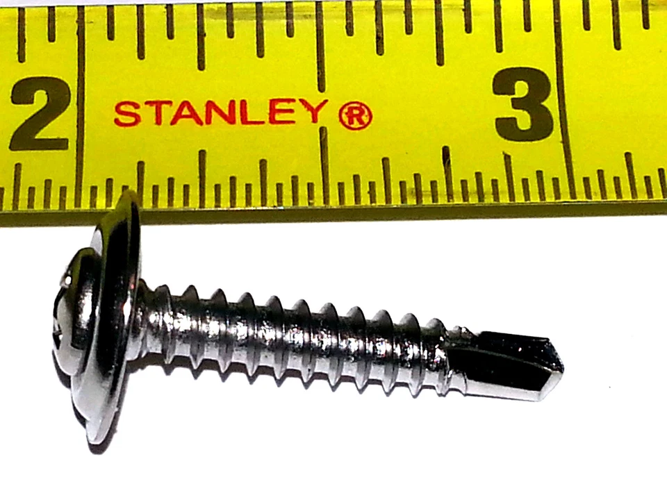 Tamaño #8x1" Phillips Cabeza Ovalada Sems Tek Tornillos Para Chrysler Dodge Plymouth 10 piezas A Foto 3 de 4