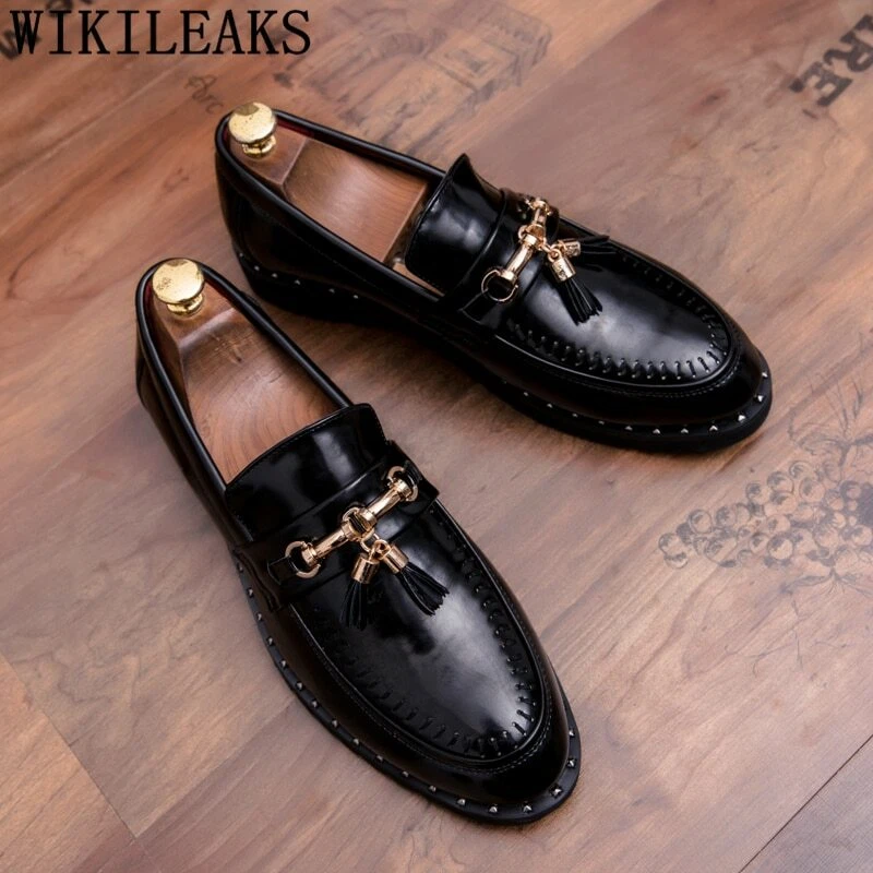 New Designer Luxury Genuine Leather Slip On Modern Men Shoes Party