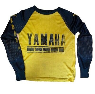 1980s Vintage Yamaha racing jersey, yellow & black nylon 1980s Vintage Yamaha racing jersey, yellow & black nylon