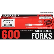 Member's Mark White Plastic Forks (600 ct) 