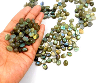 Labradorit Oval Cabochon 8x6mm Lose 100% Natürliche Edelsteine Cab Großhandel...